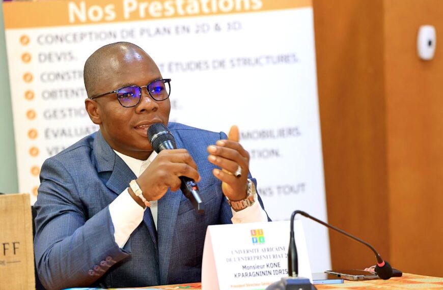 Promotion de l&rsquo;entrepreneuriat : Koné Kparagninin Idriss inspire la jeunesse à l&rsquo;Université Africaine de l&rsquo;Entrepreneuriat