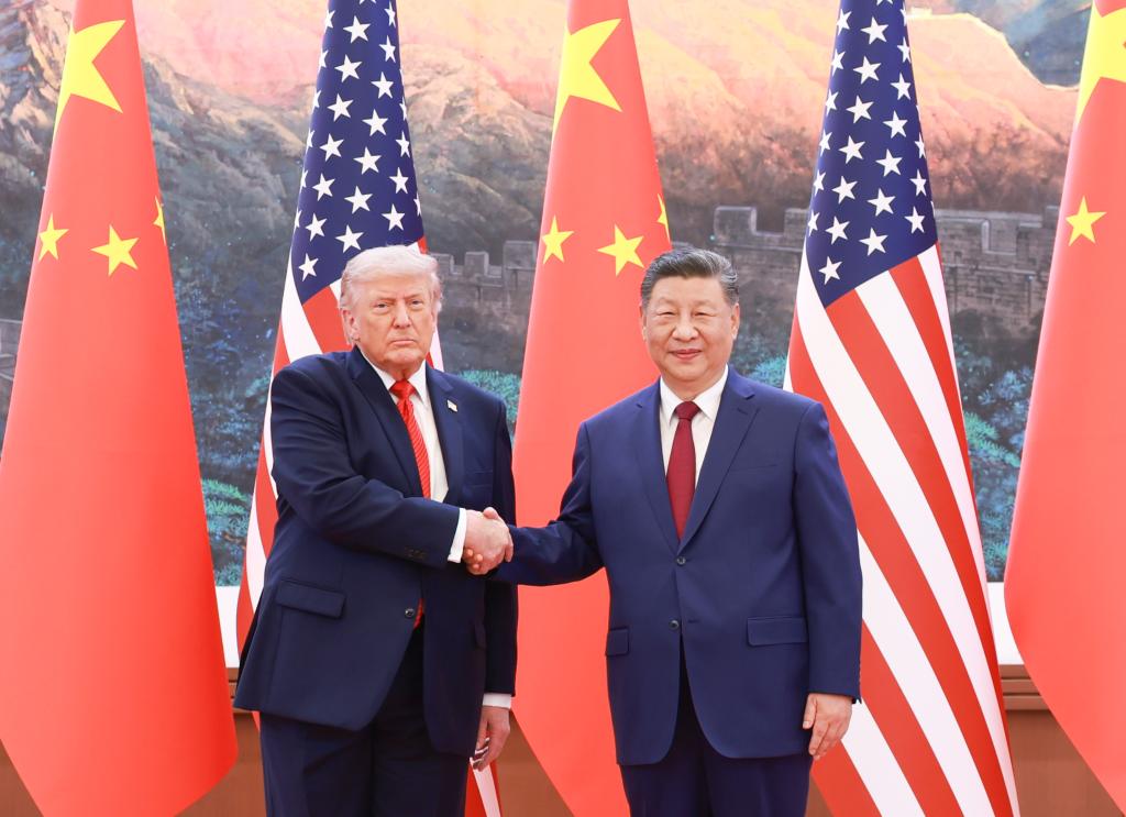 Xi Jinping s&rsquo;entretient avec Donald Trump à Beijing