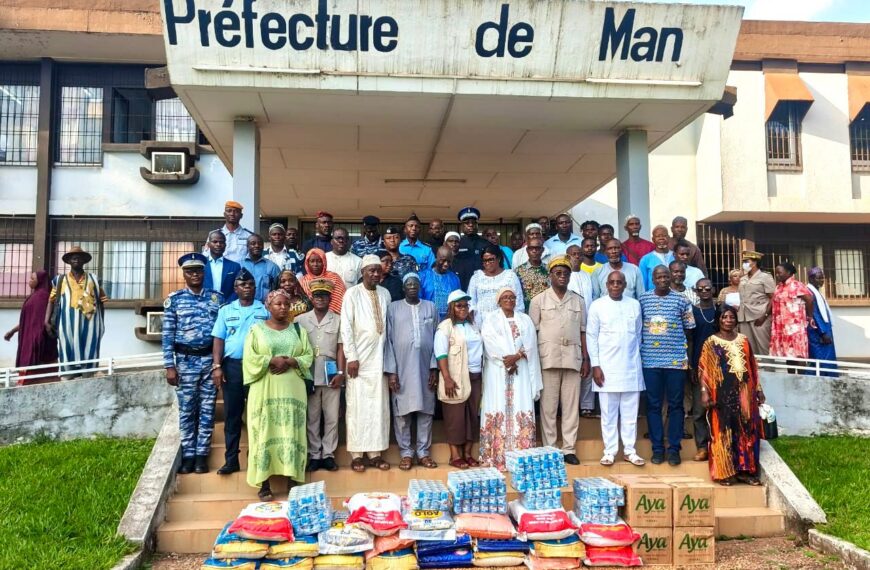 Man : Vagondo Diomandé apporte un soutien aux commerçants sinistrés