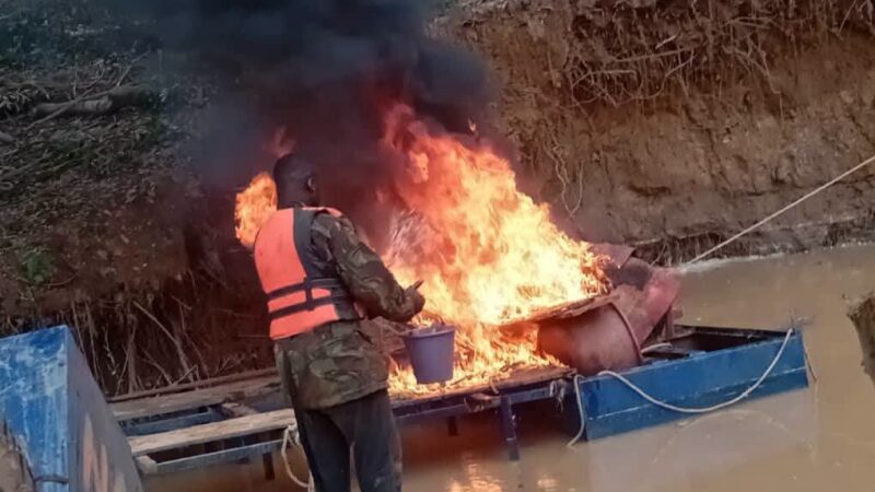 Nassian : plus de 3 000 équipements détruits dans la lutte contre l’orpaillage illégal sur le fleuve Comoé
