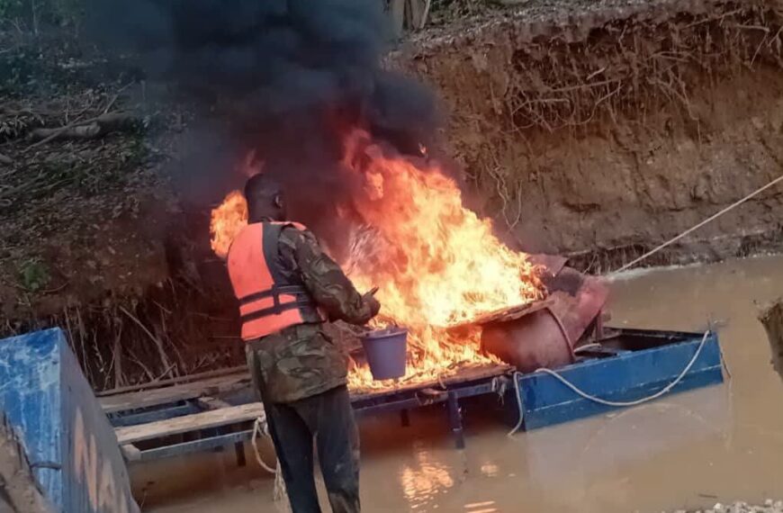 Nassian : plus de 3 000 équipements détruits dans la lutte contre l’orpaillage illégal sur le fleuve Comoé