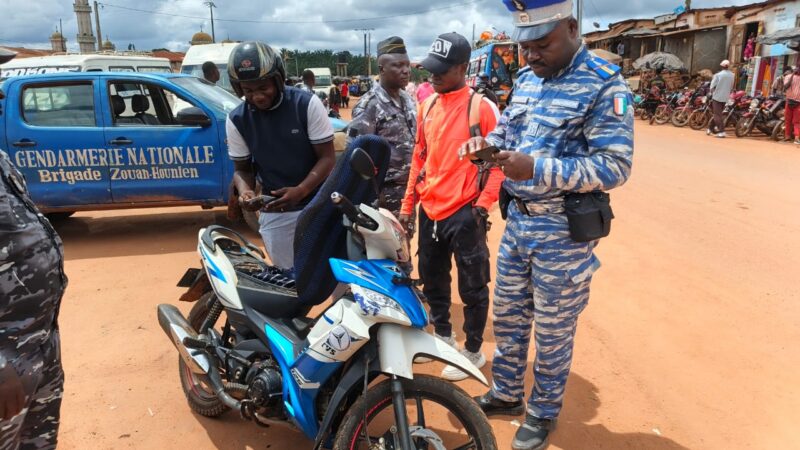 Zouan-Hounien : la police et la gendarmerie intensifient la lutte contre l’incivisme